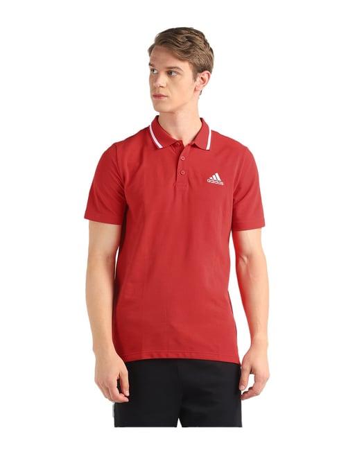 adidas m sl pq ps scarlet regular fit polo t-shirt