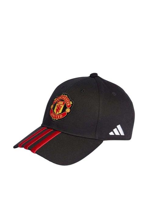 adidas manchester united home black & real red solid baseball cap
