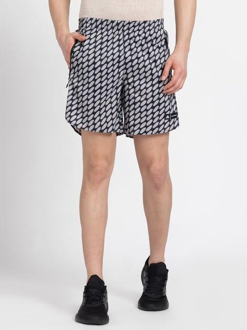 adidas marimekko run icons black & grey slim fit sports shorts