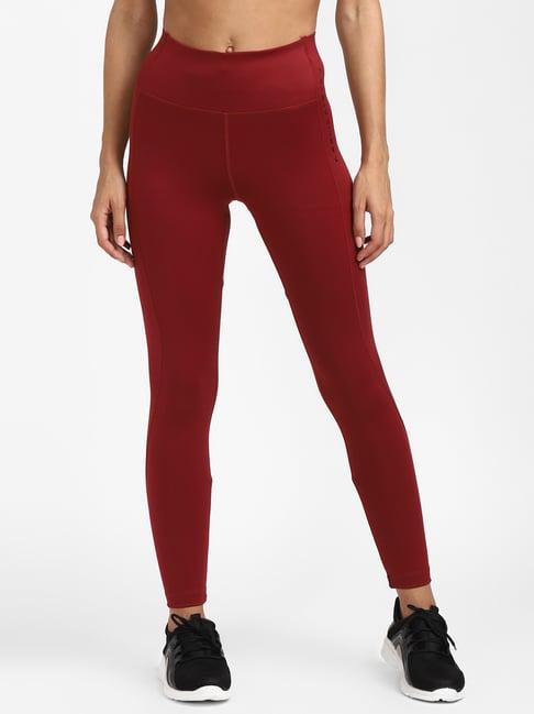 adidas maroon ab tights