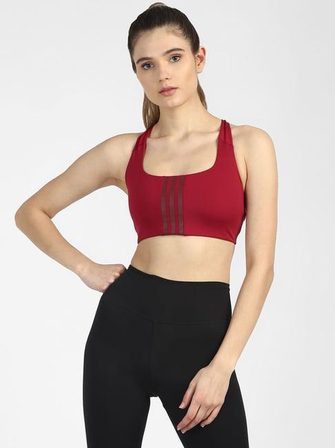 adidas maroon non wired padded trn ms better sports bra