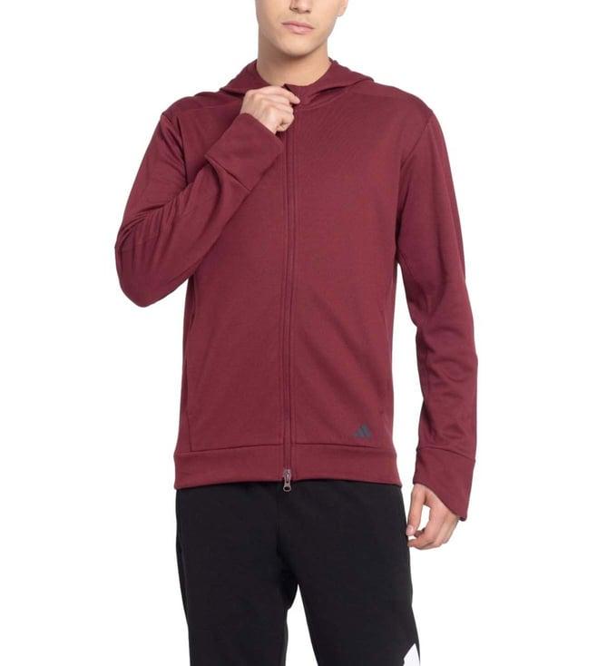 adidas maroon regular fit hoodie