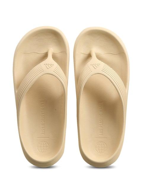 adidas men's adicane beige flip flops