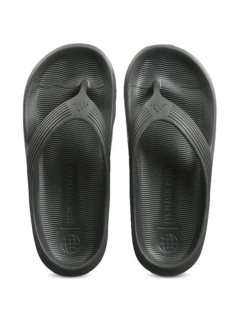 adidas men's adicane black flip flops