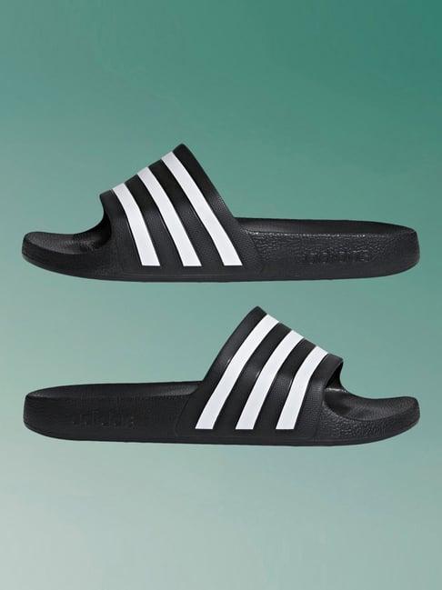 adidas men's adilette aqua black casual sandals