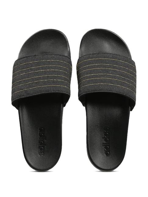 adidas men's adilette comfort black slides