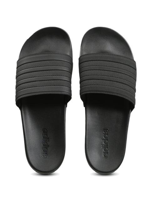 adidas men's adilette comfort black slides