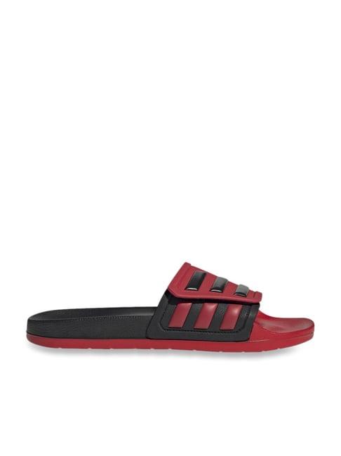 adidas men's adilette tnd adj red slides