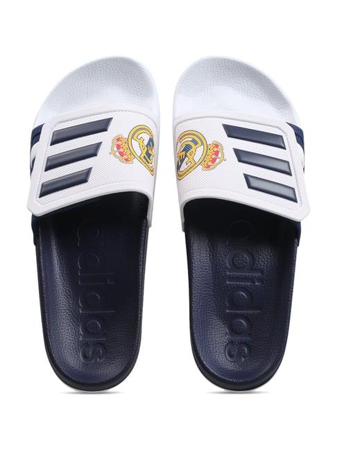 adidas men's adilette tnd white slides