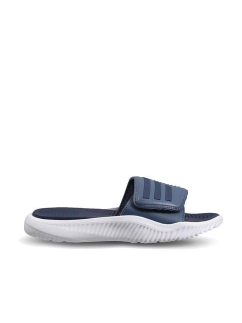 adidas men's aplha blue slides