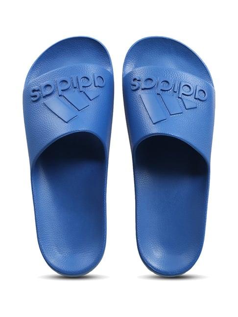 adidas men's aquo royal blue slides