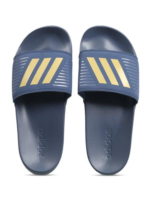 adidas men's contaro ms blue slides