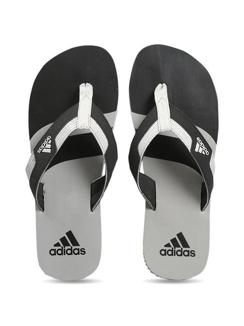 adidas men's distill black flip flops