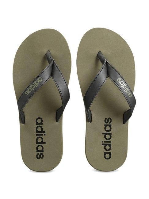 adidas men's eezay black flip flops