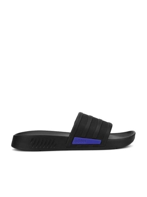 adidas men's iconic charcoal black slides