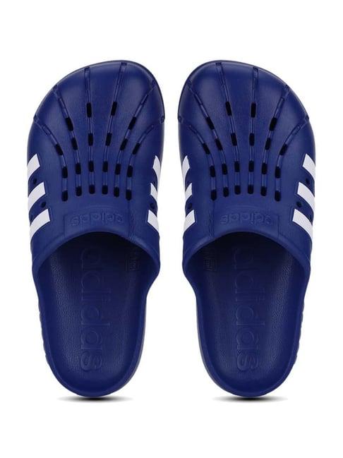 adidas men's starlette clog royal blue slides