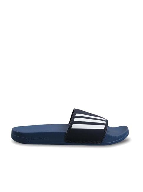 adidas men's swenn blue slides