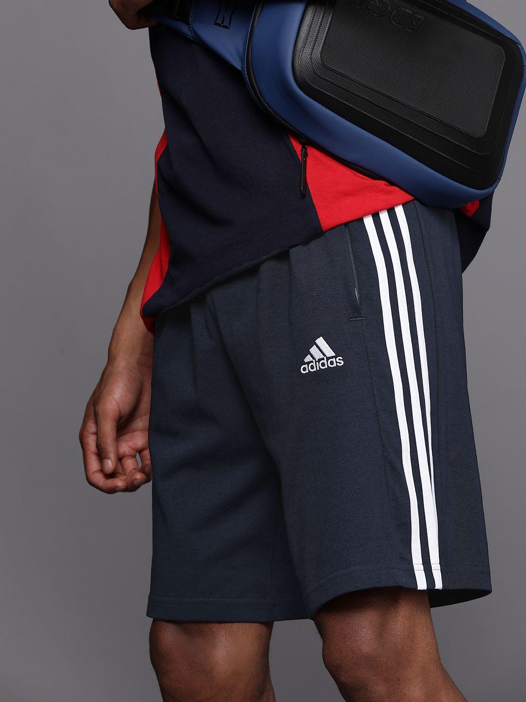 adidas men 3s sj 10 sho striped sports shorts