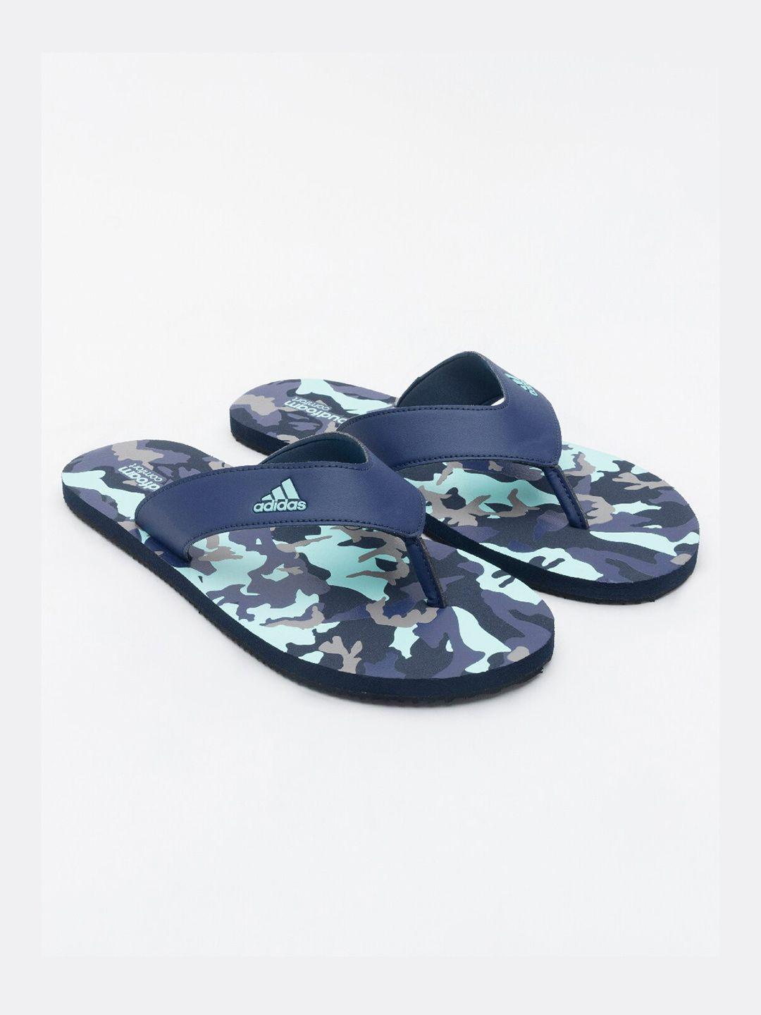 adidas men abstract printed flip flops