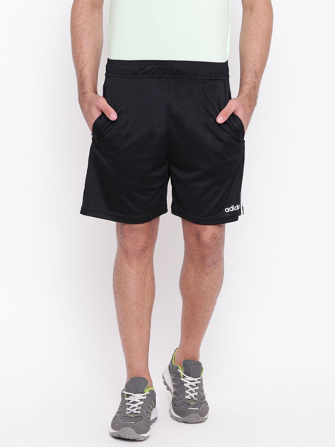 adidas men black solid cls regular fit sports shorts