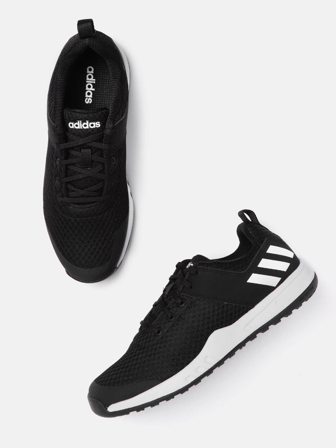 adidas men black victriox running shoes