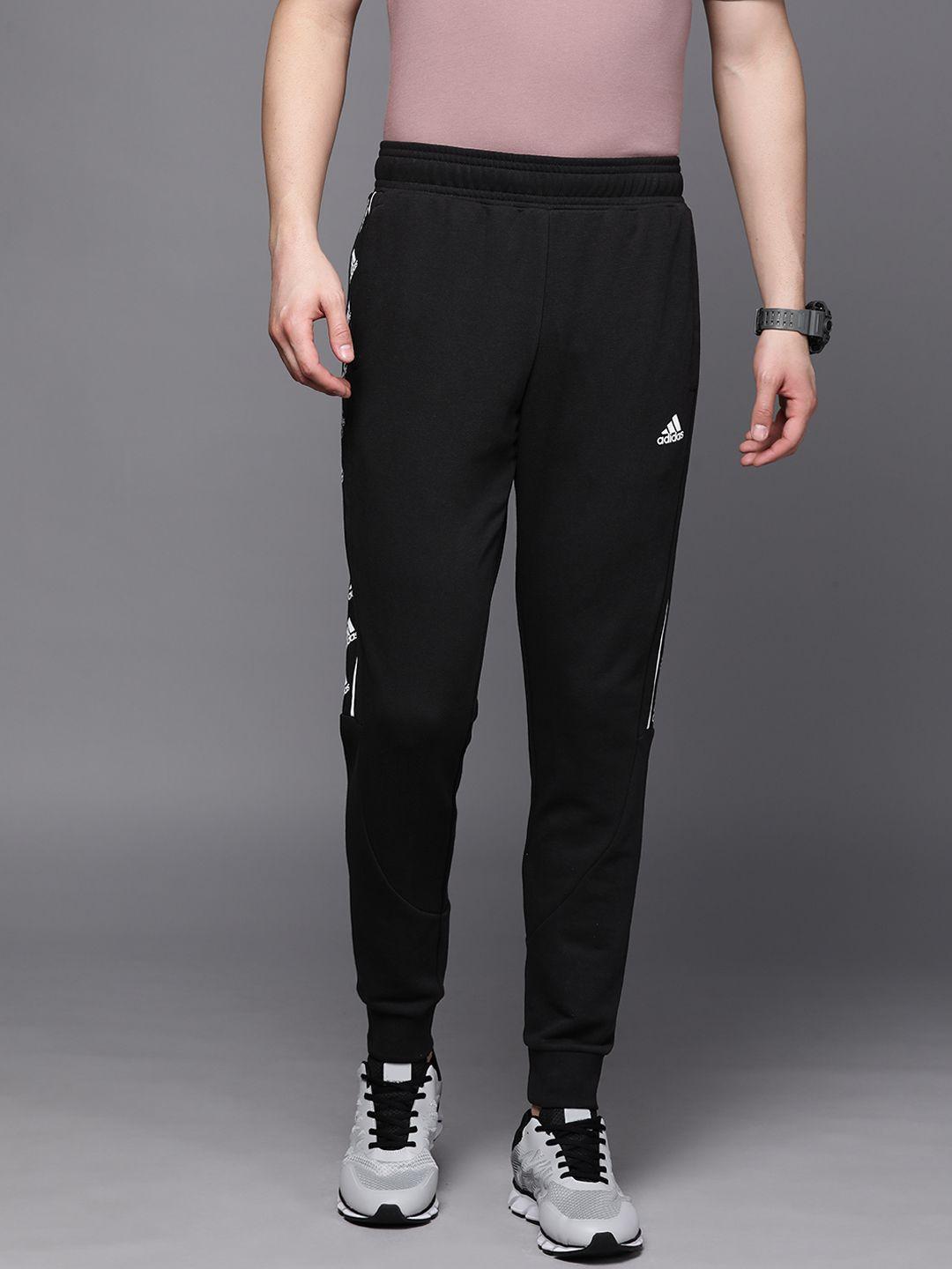 adidas men brand logo print joggers