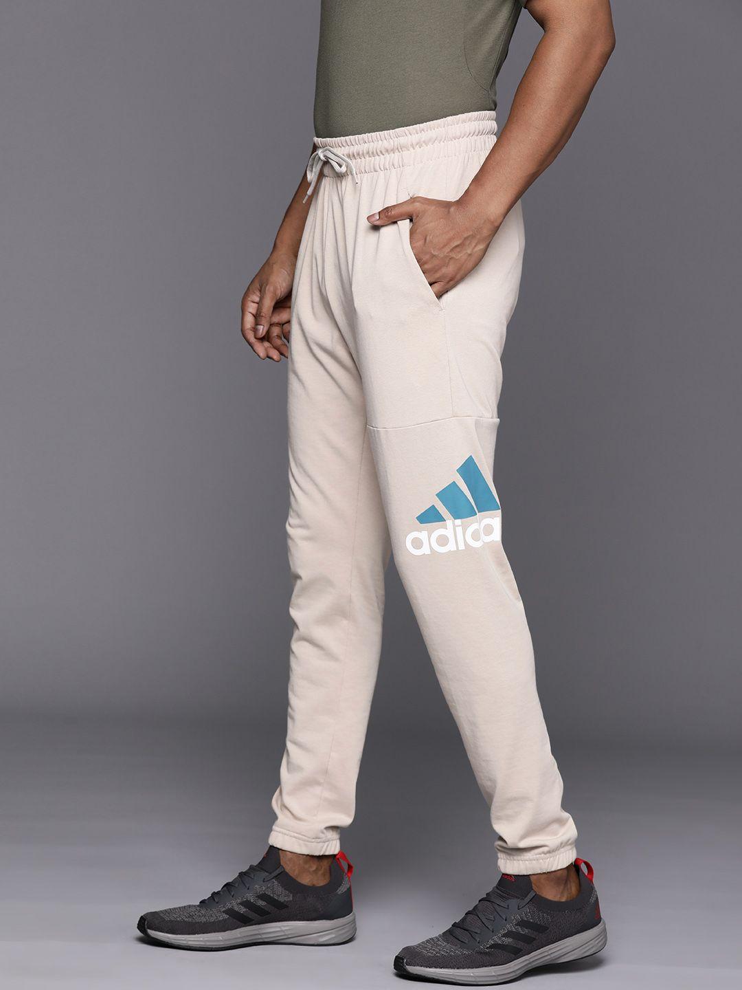 adidas men brand logo print joggers