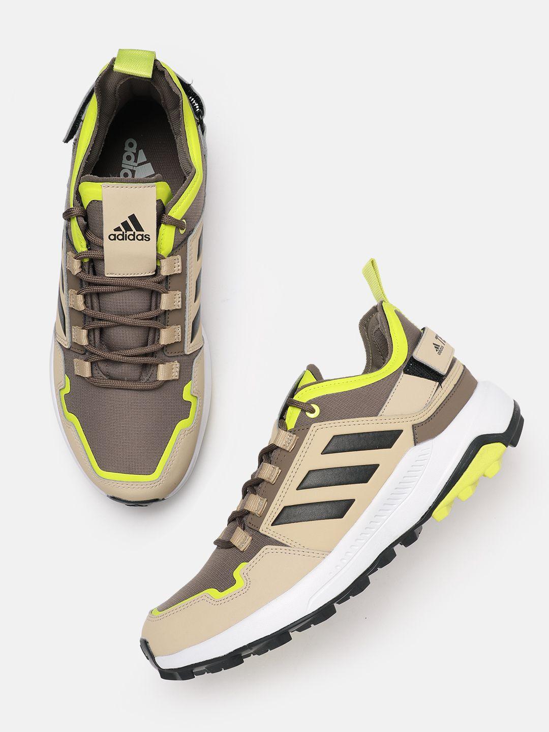 adidas men colourblocked striped detail hitrail mid wpn trekking shoes