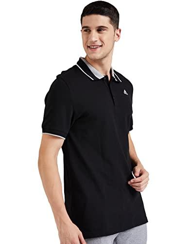 adidas men cotton ess core polo,training polo shirts,black , large