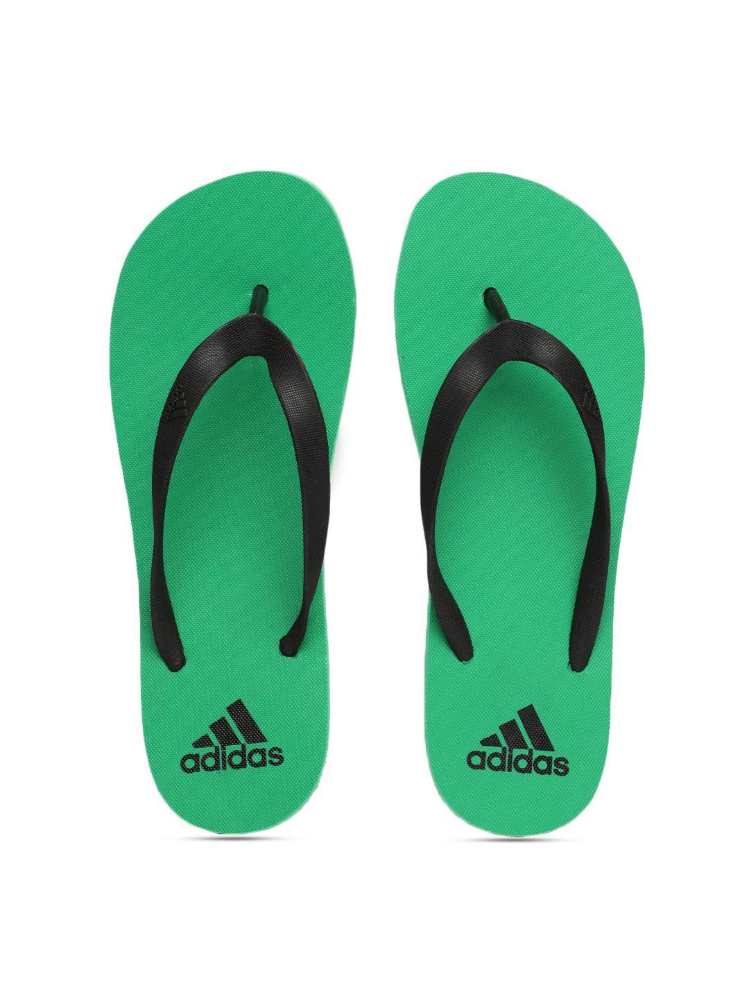 adidas men green solid thong flip-flops
