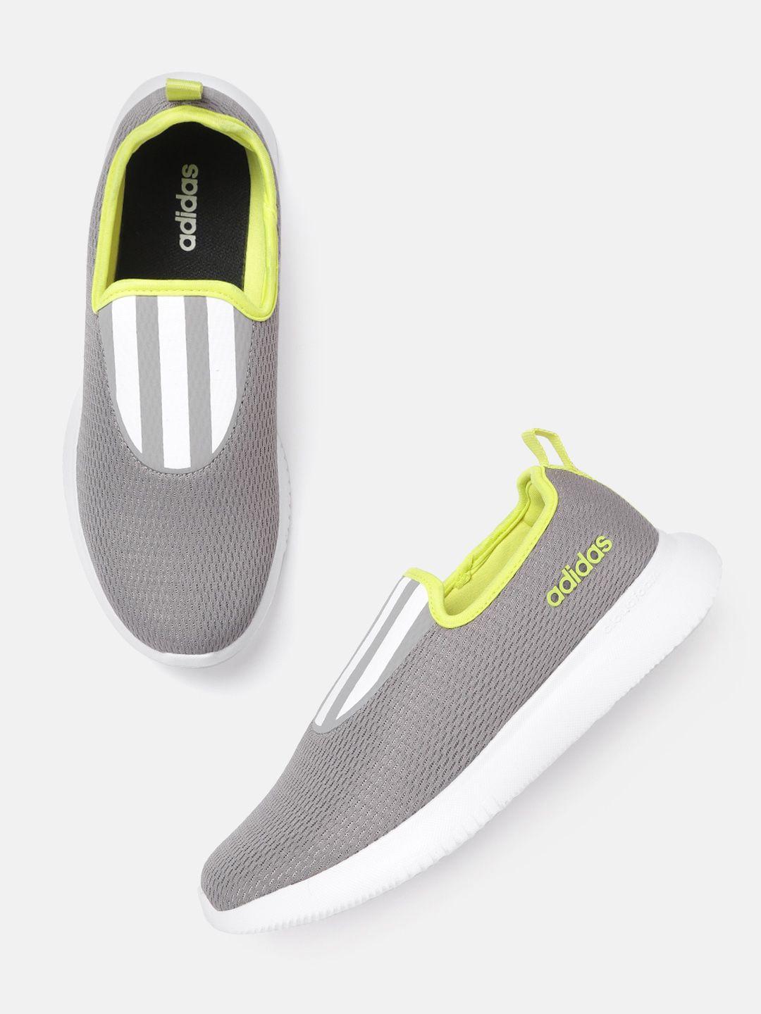 adidas men grey & white woven design lucifo m walking shoes