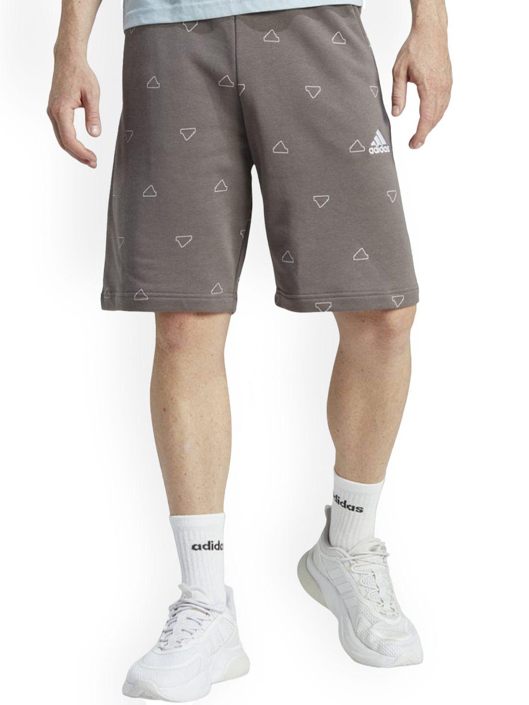 adidas men mngrm shrt ft conversational printed cotton training shorts