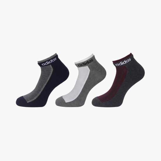 adidas men printed ankle-length socks - pack of 3