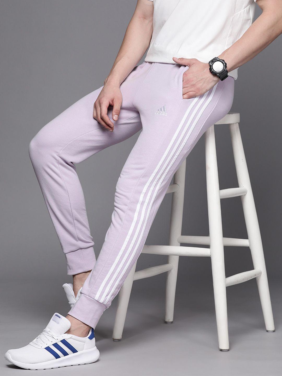 adidas men solid 3-striped track pants