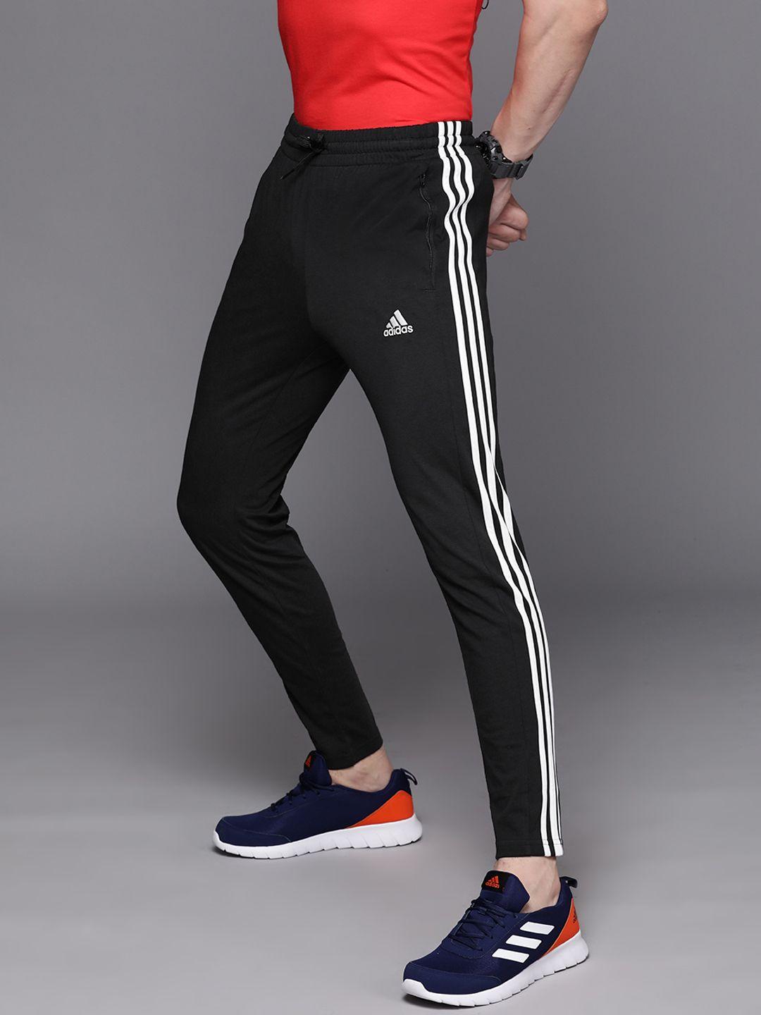 adidas men solid 3-striped track pants