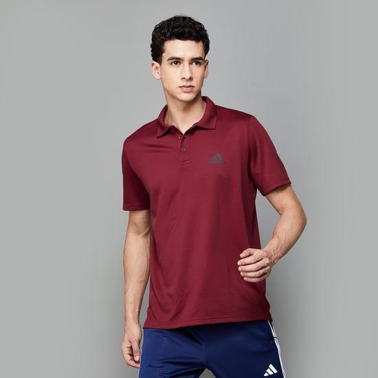 adidas men solid sports polo t-shirt