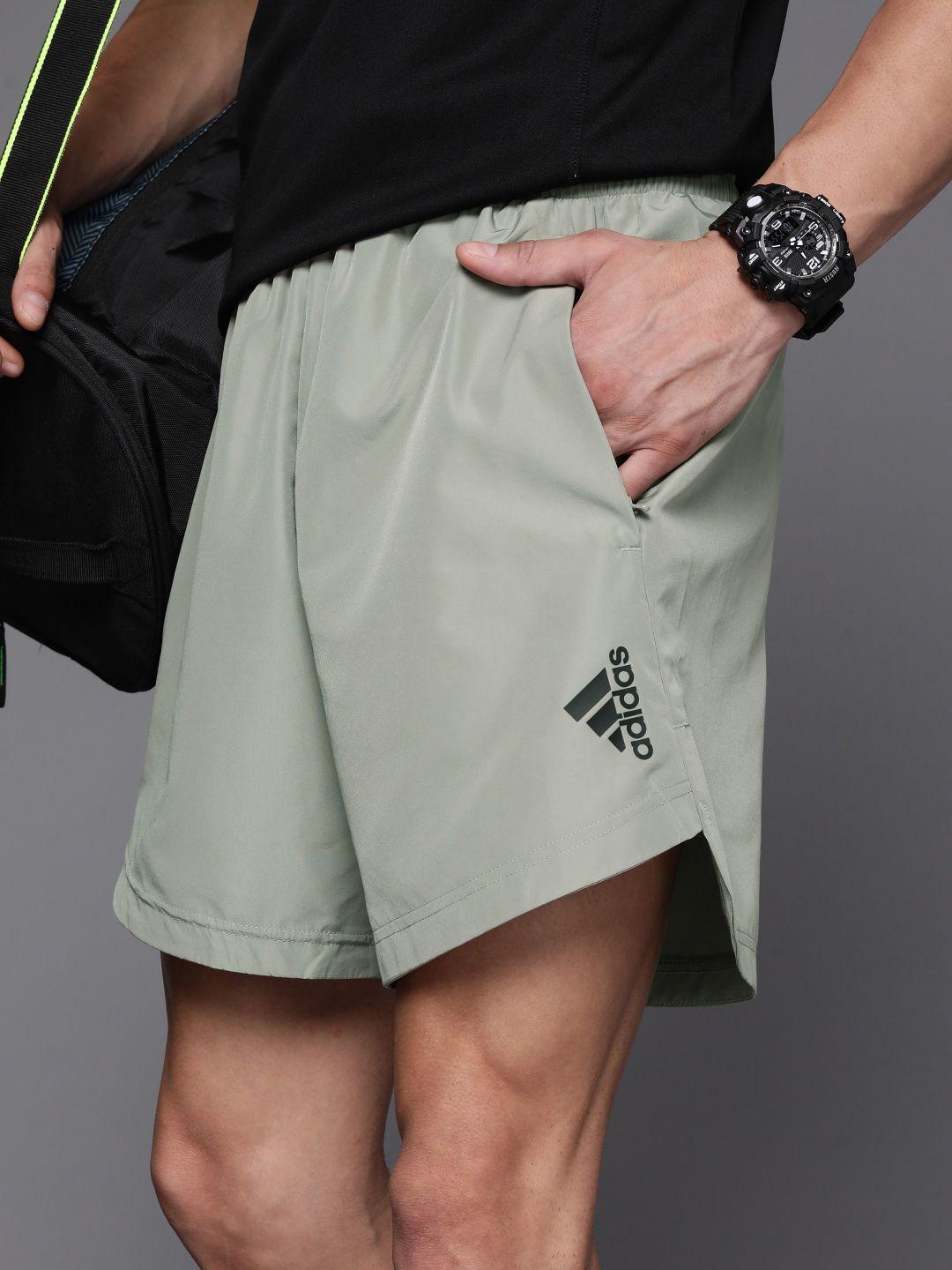 adidas men solid training sports shorts