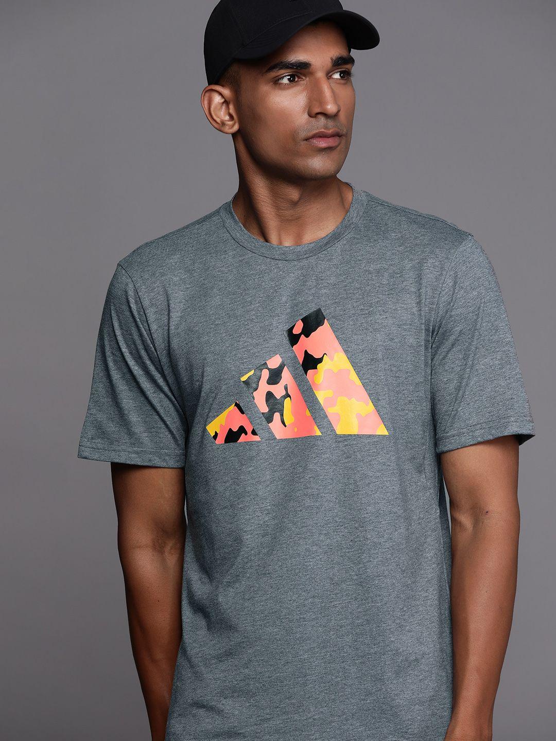 adidas men tr-es+ brand logo printed aeroready t-shirt