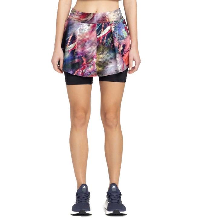 adidas multicolor printed slim skirts