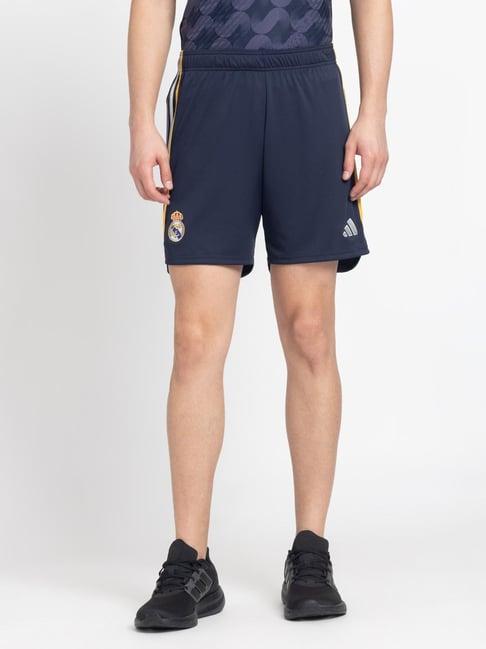 adidas navy blue regular fit printed shorts