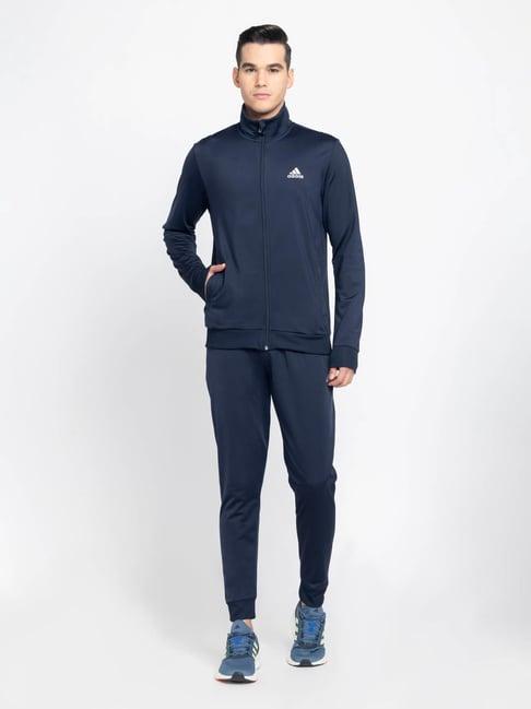 adidas navy blue regular fit printed tracksuit