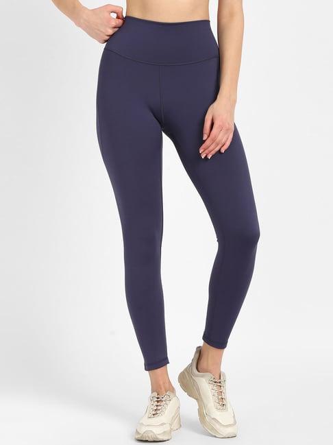 adidas navy fitted studio 7/8 tights