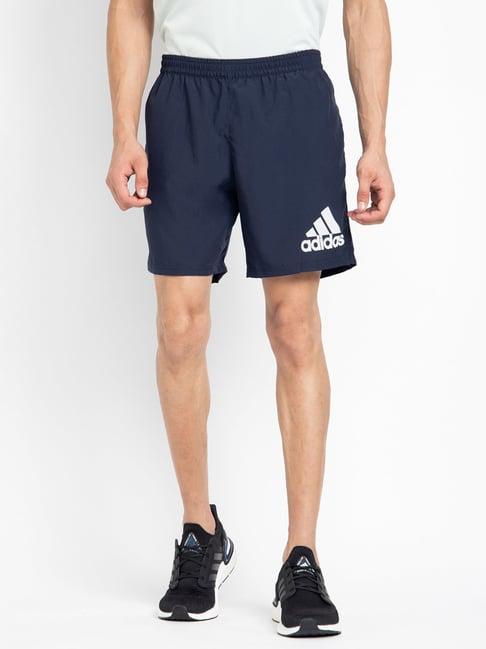 adidas navy printed sports shorts