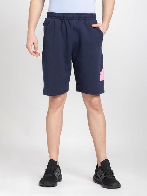 adidas navy regular fit future icons badge sports shorts