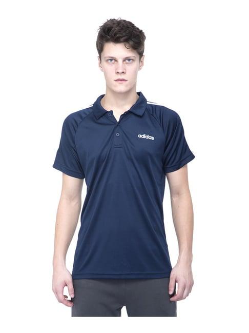 adidas navy regular fit polo t-shirt