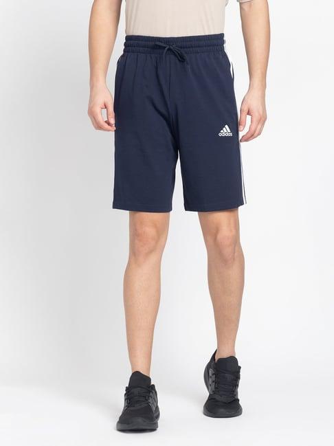 adidas navy striped m 3s sj 10 sho sports short