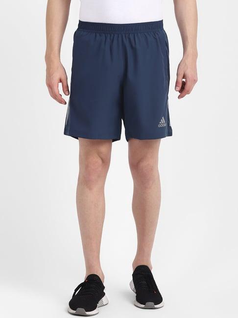 adidas navy striped sports shorts