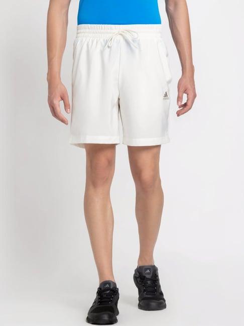 adidas off white regular fit sports shorts