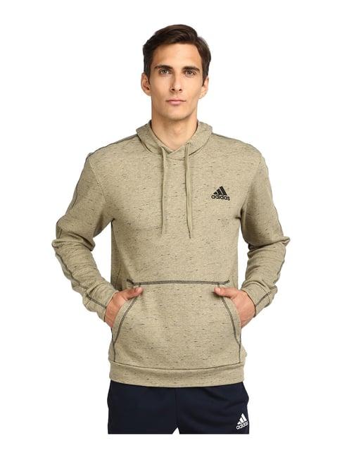 adidas olive full sleeves hooded sweatshirt