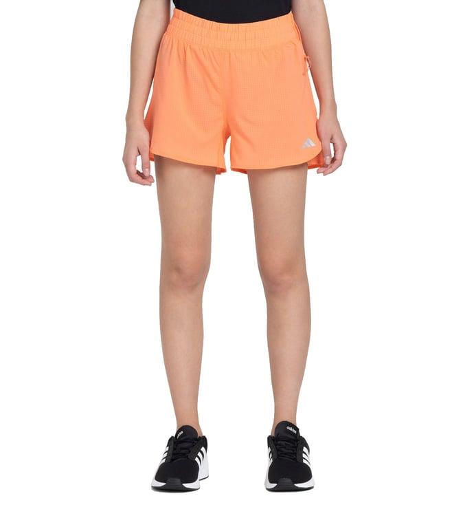 adidas orange printed pad xcity regular fit shorts